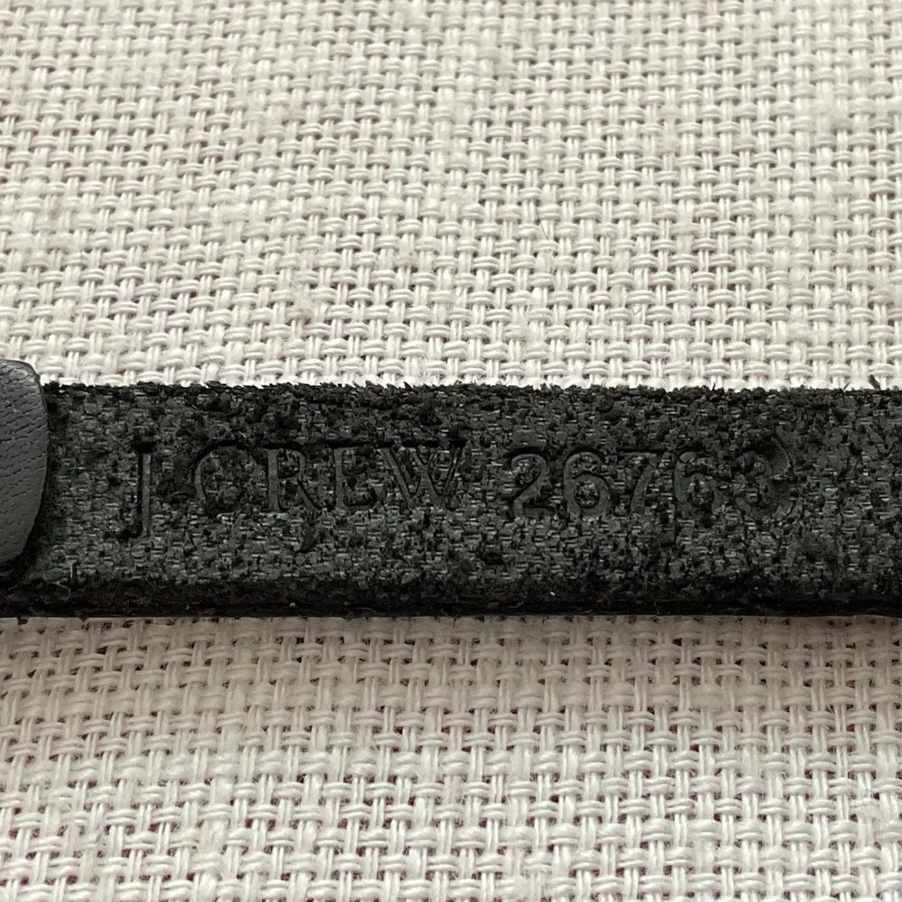 J.Crew Skinny Black Leather Studded Belt Size M - Picture 6 of 15